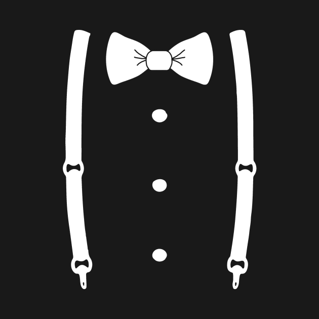 Bow Tie & Slacks (White tie) by Abili-Tees