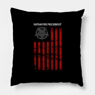 Satan For President I Satanic Devil Flag product Pillow