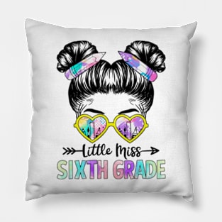 Little Miss Sixth Grade Girls Back To School Shirt Daughter Pillow