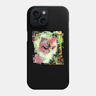 Persian Cat Abstract Art Design Phone Case