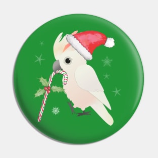 A cute Christmas salmon crested cockatoo Pin