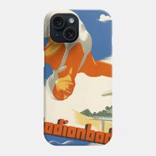 Stadionbad Austria Vintage Poster 1935 Phone Case