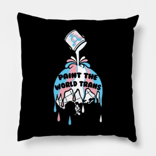 paint the world trans Pillow