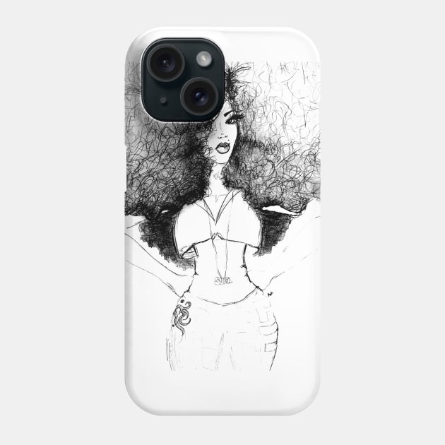 Long Hair Don't Care Phone Case by EllenDaisyShop