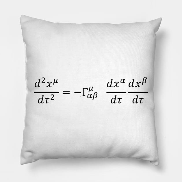 Geodesic Equation - Differential Geometry And Structure Of Spacetime Pillow by ScienceCorner