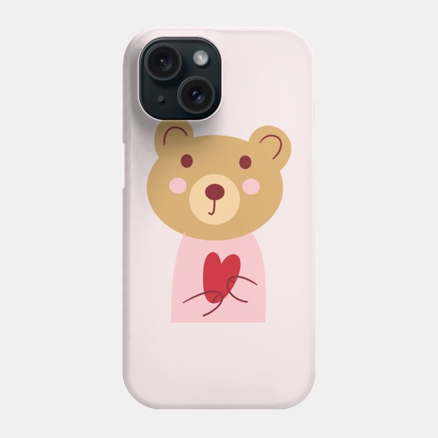 Girl Bear Phone Case by KathyO