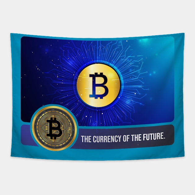 Bitcoin Cell Tapestry by CryptoTextile