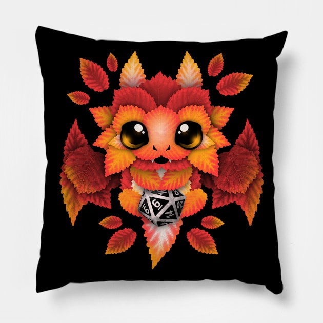 Dragon of leaves Pillow by NemiMakeit