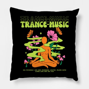 TRANCE - Music Meditation  (green/orange) Pillow