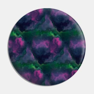 Futuristic Space Galaxy Marble Watercolor Pin