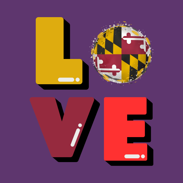 MARYLAND STATE LOVE SET DESIGN by The C.O.B. Store