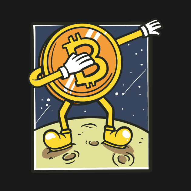 Bitcoin Dabbing Cryptocurrency Funny Crypto Design by UNDERGROUNDROOTS