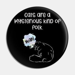 Cats are a mysterious kind of folk. Pin