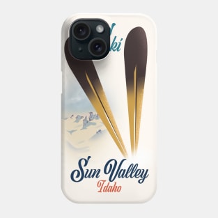 Sun Valley Idaho ski poster Phone Case