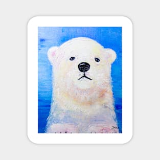 White baby bear Magnet