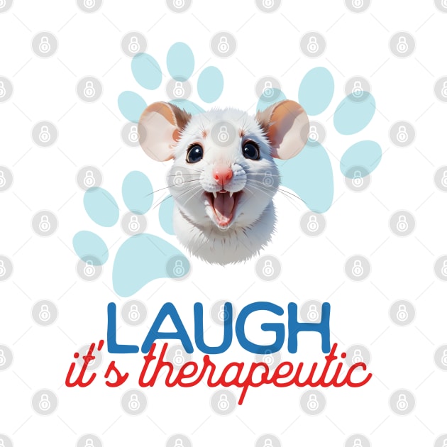 Cute Mouse Minimalist Style Art | Laugh, it's therapeutic. by Moonlight Forge Studio