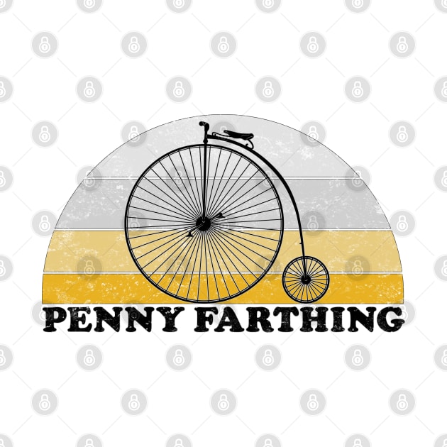 Penny Farthing High Wheel Bicycle Vintage Colors by TheWanderingFools