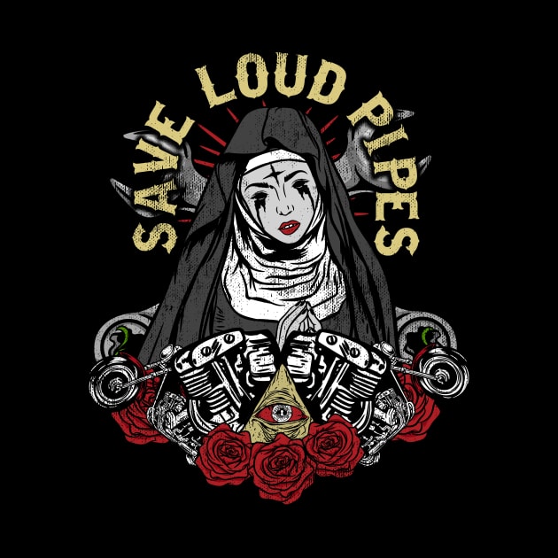 Satanic Nun - Save Loud Pipes Gift by biNutz