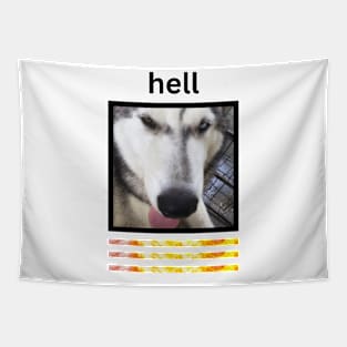 Husky Simple Hell Fire Design Tapestry