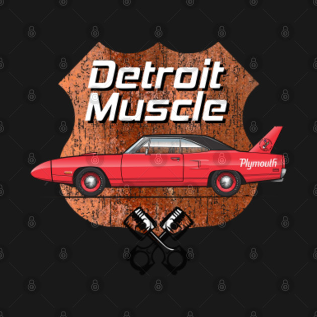 Disover Detroit Muscle-Tor Red - Plymouth Superbird - T-Shirt