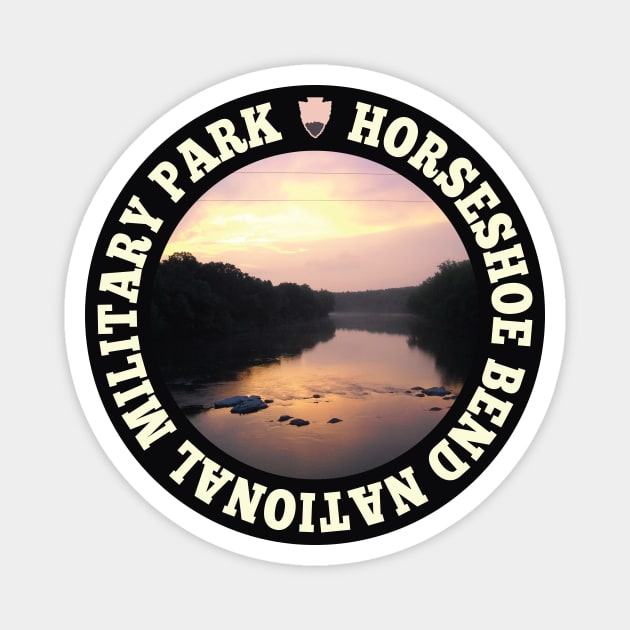 Horseshoe Bend National Military Park circle Magnet by nylebuss