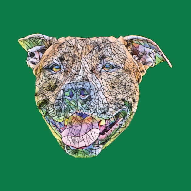Staffordshire Bull Terrier Face by DoggyStyles