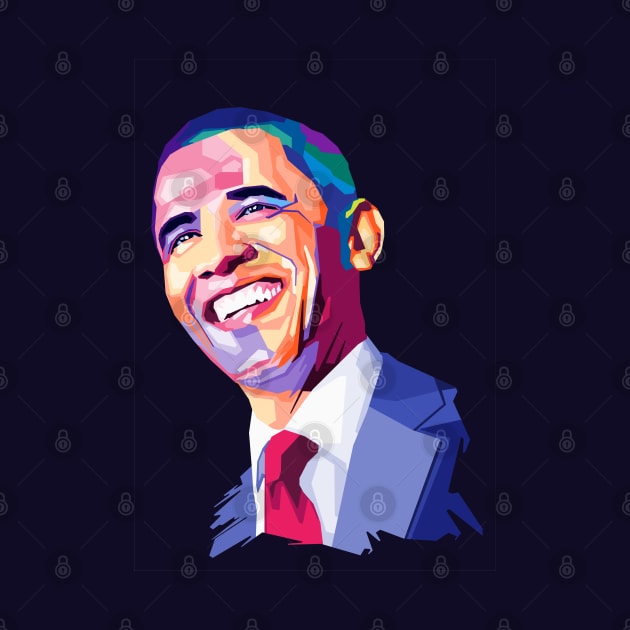 Barack Obama Pop Art by Zet Art