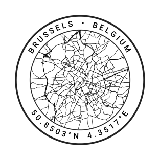 Brussels Map T-Shirt