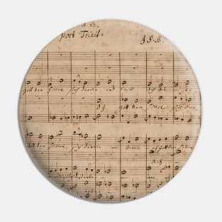 Bach | Original handwritten score by Johann Sebastian Bach Pin