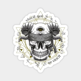 Gothic occult Magic Spell Skull Magnet