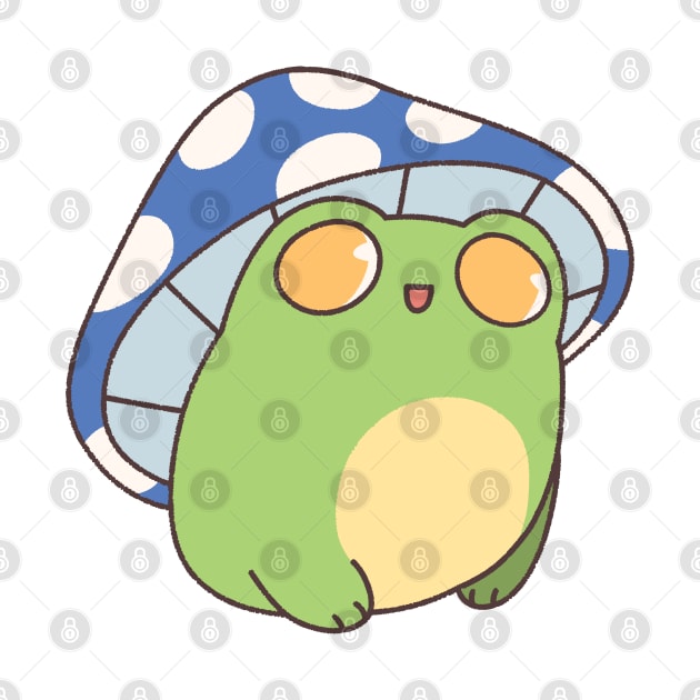 Mushroom Frog (Blue) by frog.and.you