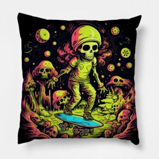 Skating on Mars Pillow