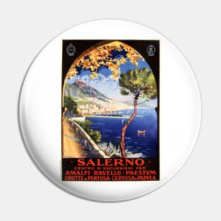 SALERNO Italian Seaside Port City Vintage Italy Travel Pin