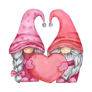 Sweet Valentine's Day Gnome Couple T-Shirt