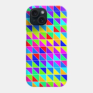 Colorful Square Triangle White Lines Phone Case