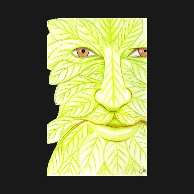 Man of the Forest, Green Man- Dark Grey by EarthSoul