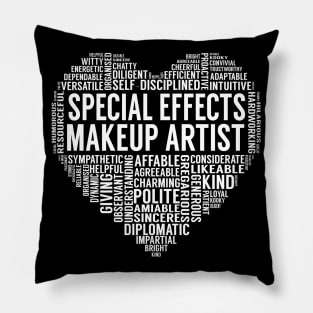 Special Effects Makeup Artist Heart Pillow