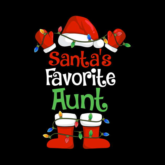 Santa's Favorite Aunt Funny Christmas Pajamas by cloverbozic2259lda