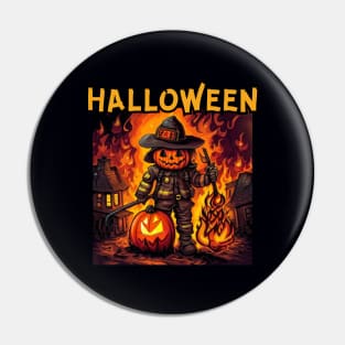 Happy Halloween, firefighter Pin