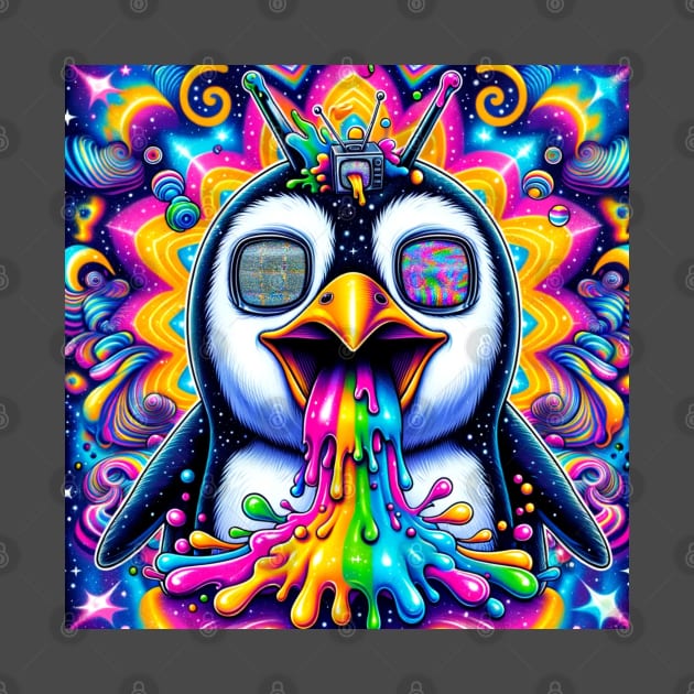 trippy alien space penguin by Ekim Ts