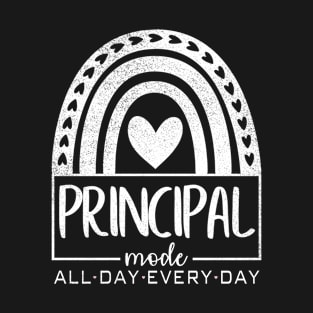 Vintage Hearts Rainbow Principal Mode All Day Same Every Day T-Shirt