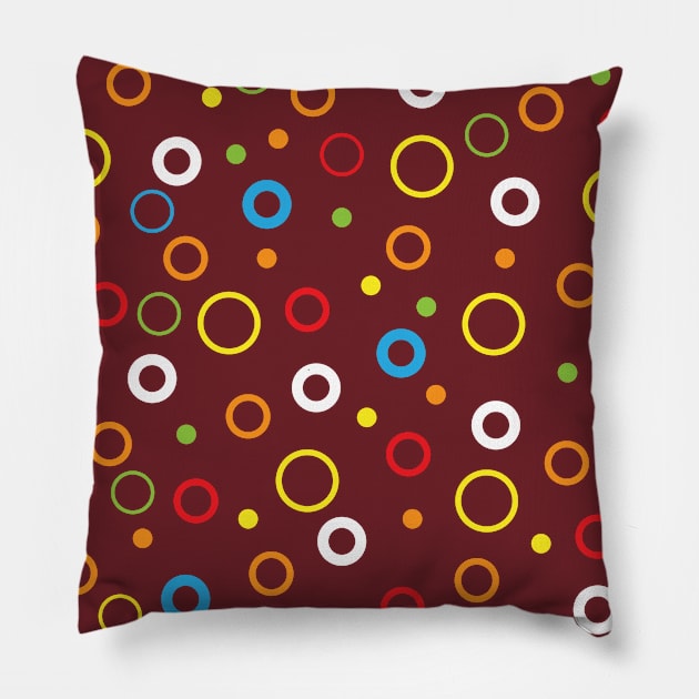 Circle Pattern Face Mask Pillow by ValentinoVergan