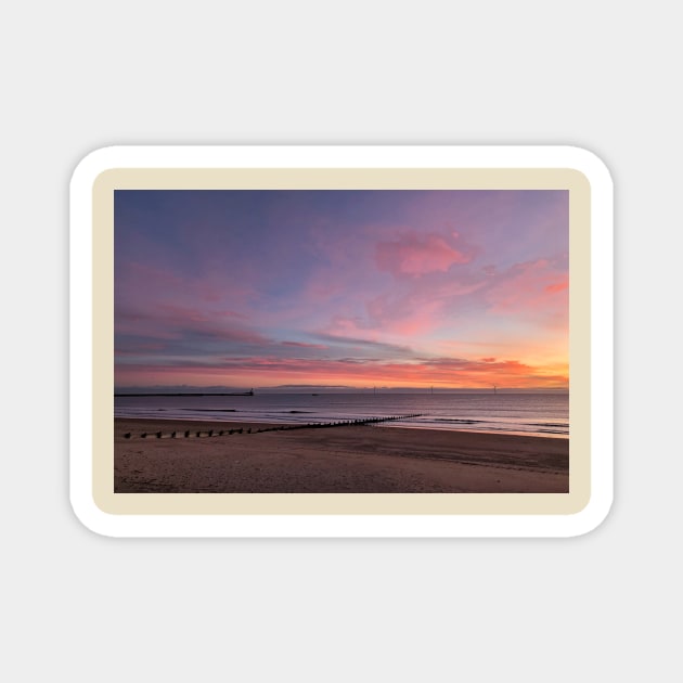 Pastel coloured sky at sunrise Magnet by Violaman