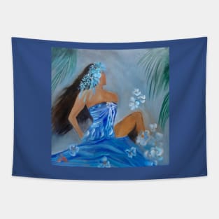 Blue Sarong Tapestry