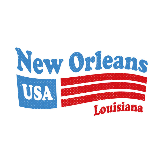 Disover New Orleans Louisiana - LA, USA - American Flag 4th of July - New Orleans - T-Shirt