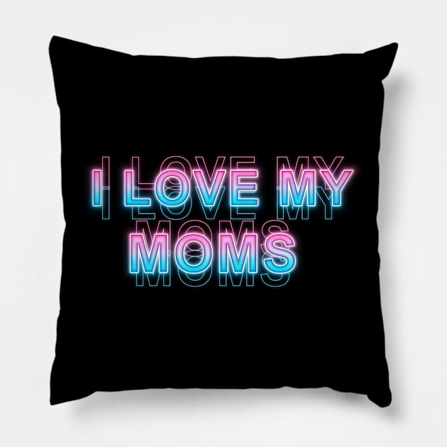 I love my moms Pillow by Sanzida Design