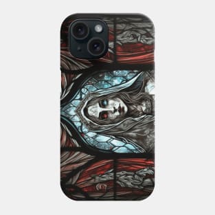 Stained Glass Zombie Girl Villager Phone Case