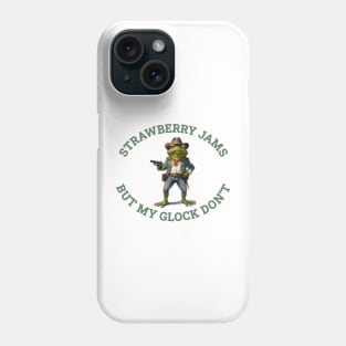 Strawberry Jams But My Glock Don’t - Cowboy Frog Phone Case