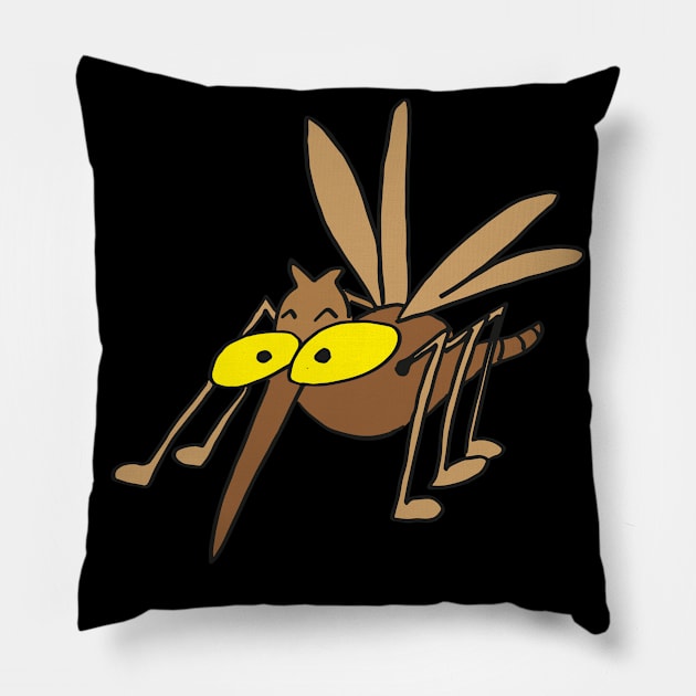 Mosquito Funny Gift Pillow by Kater Karl