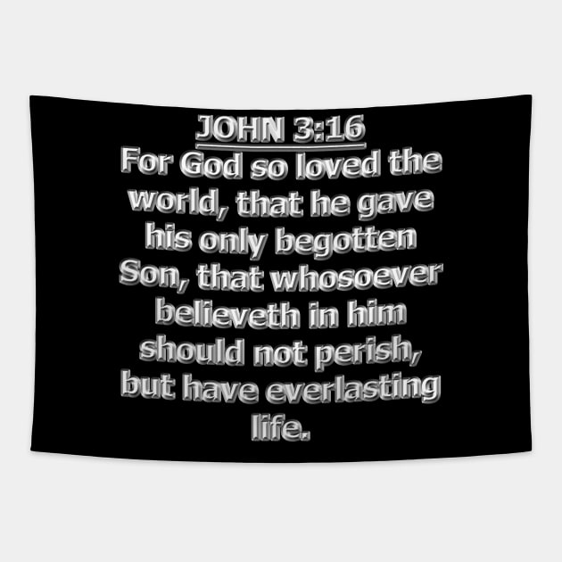 Bible Verse John 3:16 Tapestry by Holy Bible Verses